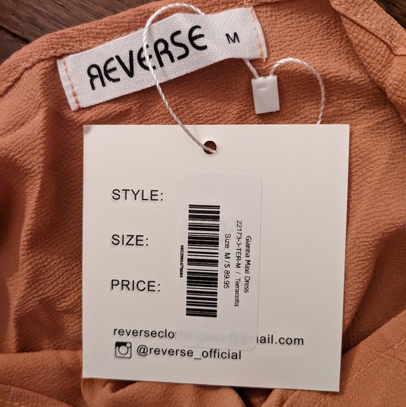 NWT BILLY J REVERSE GIANNA MAXI DRESS - TERRACOTTA - Picture 5 of 5